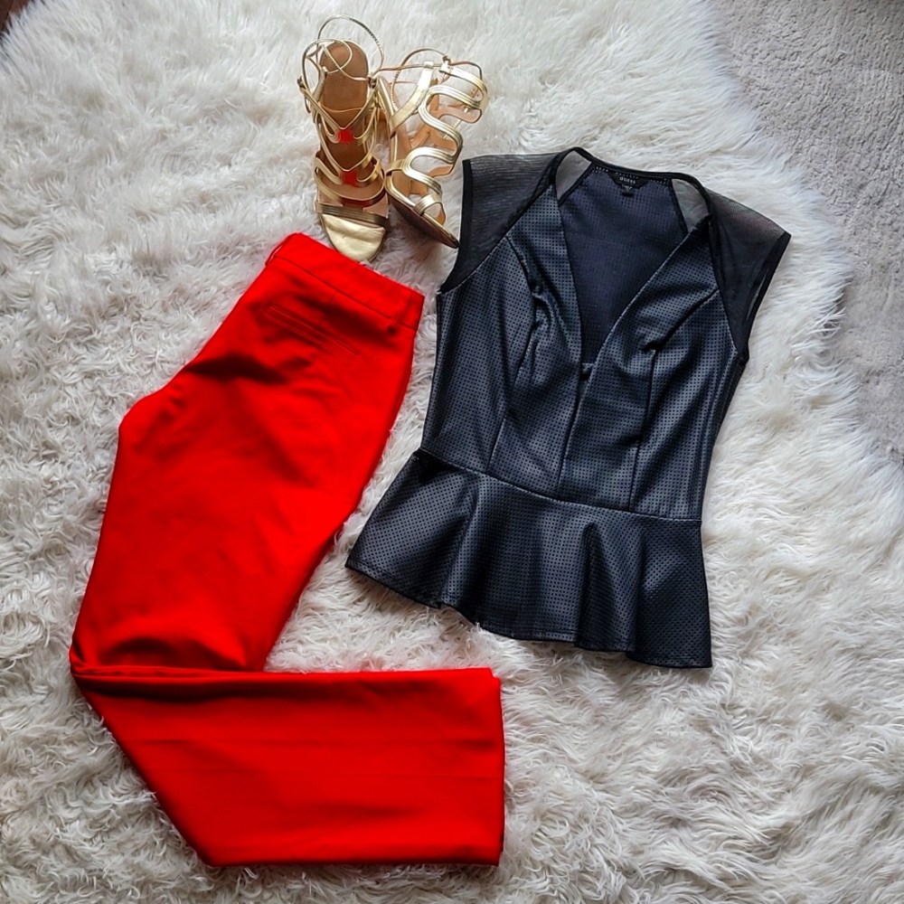 Lipstick Red Slacks